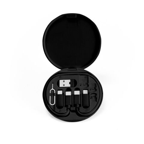 SYSTROM. Superschnelles Ladekabel und Adapter-Set aus Recyceltes ABS (100% rABS) schwarz | ohne Werbeanbringung | Nicht verfügbar | Nicht verfügbar | Nicht verfügbar