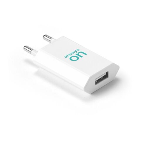WOESE. Netzadapter USB-A 5W aus recyceltes ABS (100% rABS) Weiß | ohne Werbeanbringung | Nicht verfügbar | Nicht verfügbar | Nicht verfügbar