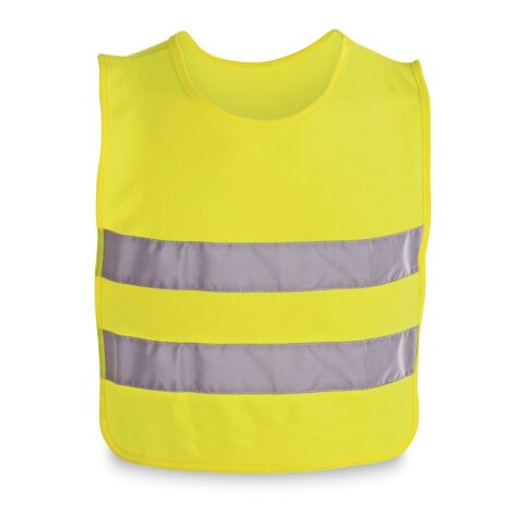 MIKE. Kinder Reflektorweste aus 100% Polyester Gelb | ohne Werbeanbringung | Nicht verfügbar | Nicht verfügbar | Nicht verfügbar
