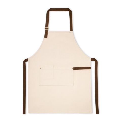 HOLM. Schürze aus 100% Canvas-Baumwolle (320 g/m²) mit Metalldetails Naturhell | ohne Werbeanbringung | Nicht verfügbar | Nicht verfügbar | Nicht verfügbar