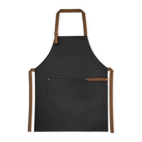 VESPER. Schürze aus 100% Canvas-Baumwolle (300 g/m²) mit Metalldetails schwarz | ohne Werbeanbringung | Nicht verfügbar | Nicht verfügbar | Nicht verfügbar