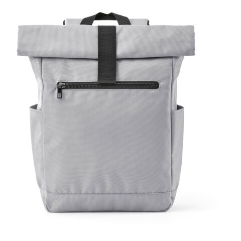 Rome Rucksack 12L aus rPET. Mit Rolltop-Design und Klettverschluss. Marl Grey