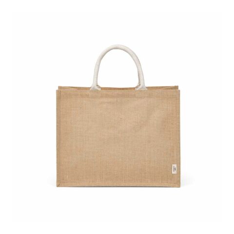 Toubkal Einkaufstasche aus Jute und recy. Baumwolle, 40cm Henkel Natur