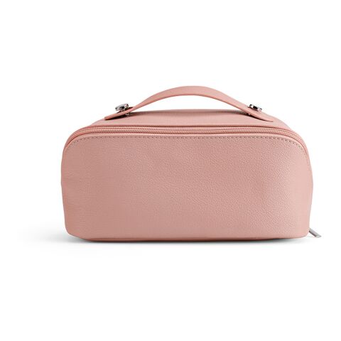 Macao 3,5L Kulturtasche aus recy.Leder. Mit Zipper und Tragegriff Rosa
