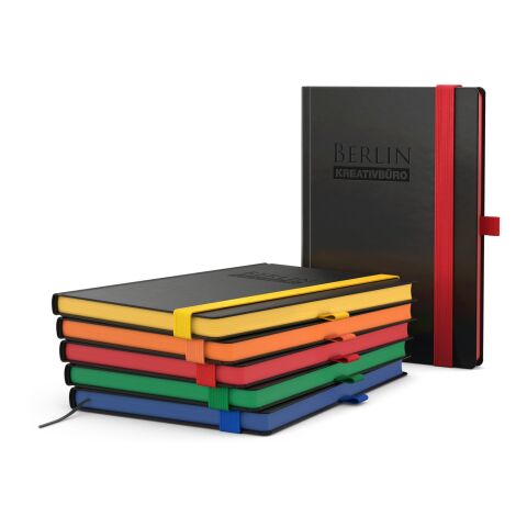 Notizbuch Hardcover Color-Book Ausstattung farbig Rot | DIN A5 | ohne Werbeanbringung | Winkelkaro | Blindprägung inkl.