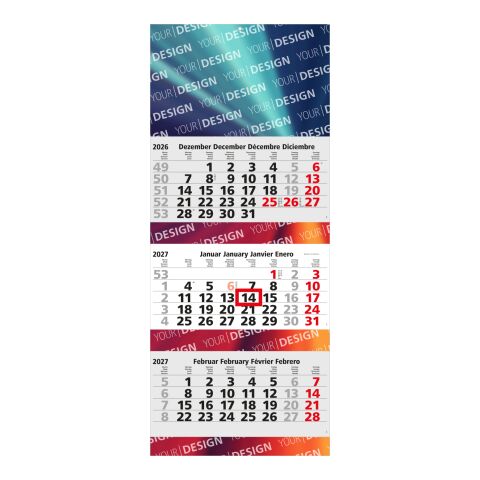 3-Monatskalender Mehrblock Maxi 3 Post Extra-Breite 335 mm Hellgrau | 335 × 805 mm | ohne Werbeanbringung | Nicht verfügbar | Nicht verfügbar | Nicht verfügbar
