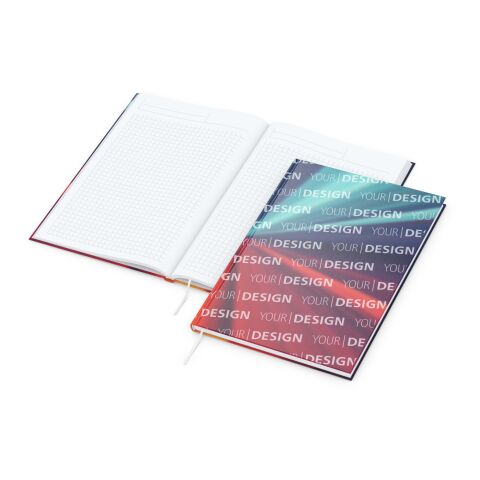 Notizbuch Note-Book Ecken spitz Hardcover individuell bedruckt DIN A4 | ohne Werbeanbringung | glänzend | Winkelkaro