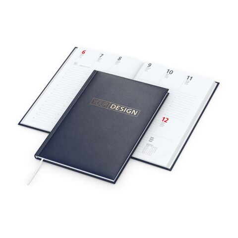 Wochenkalender Prestige A5 Kunstleder-Hardcover robust Dunkelblau | DIN A5 | Kupferprägung | Kupferprägung inkl.
