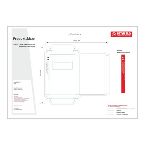 STABILO Trio short Farbstift 6er-Set ohne Werbeanbringung