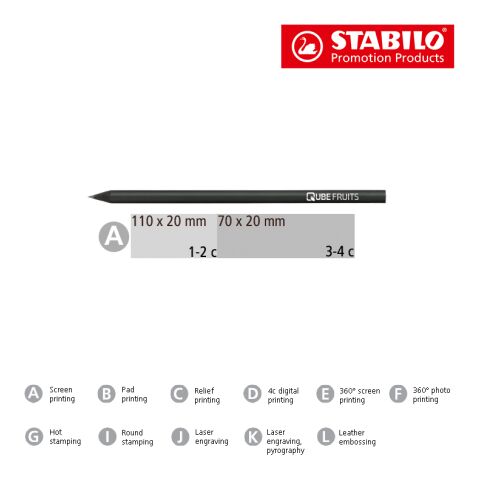 STABILO Grafitstift schwarz schwarz | ohne Werbeanbringung | Nicht verfügbar | Nicht verfügbar | Nicht verfügbar