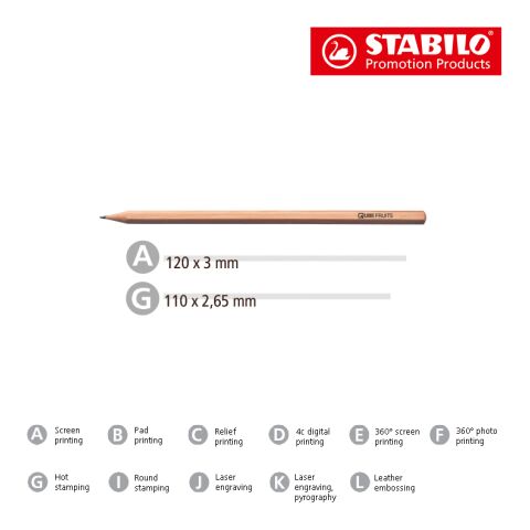 STABILO Grafitstift 6-kant natur Nicht verfügbar | ohne Werbeanbringung | Nicht verfügbar