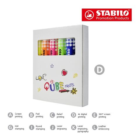 STABILO MARKdry Whiteboard-Marker 6er-Set 4c-Digitaldruck
