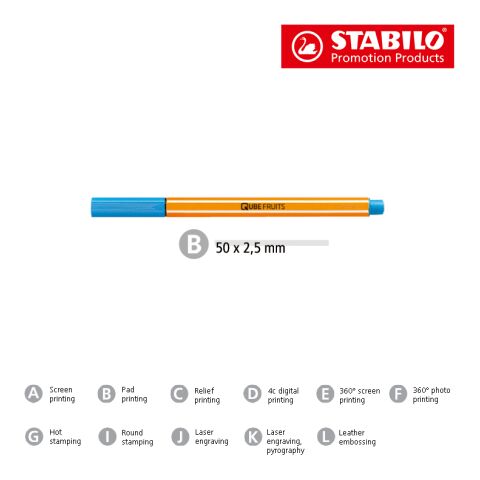 STABILO point 88 Mini Fineliner neongelb | ohne Werbeanbringung