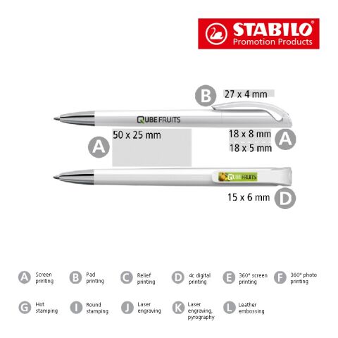 STABILO prime Kugelschreiber weiß | Nicht verfügbar | Nicht verfügbar | Nicht verfügbar | Nicht verfügbar | ohne Werbeanbringung | ohne Werbeanbringung