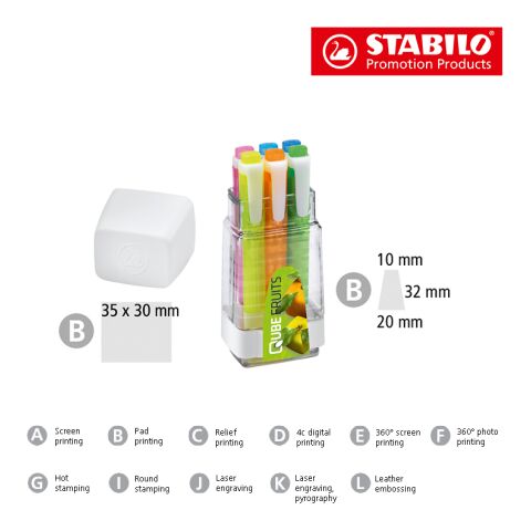 STABILO swing cool 6er Box Leuchtmarkierer 2-farbiger Tampondruck