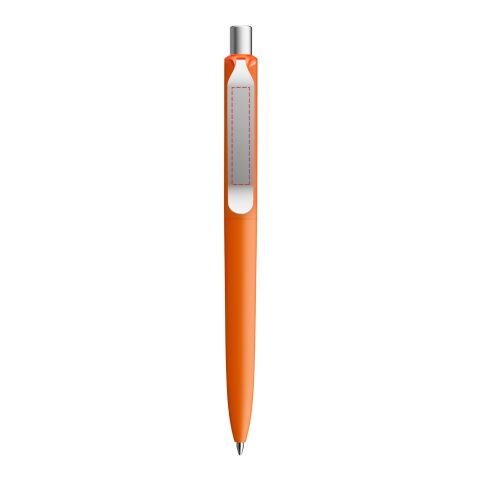 Prodir DS8 Druckkugelschreiber Soft Touch mit Metallclip orange-silber | Schwarz | ohne Werbeanbringung