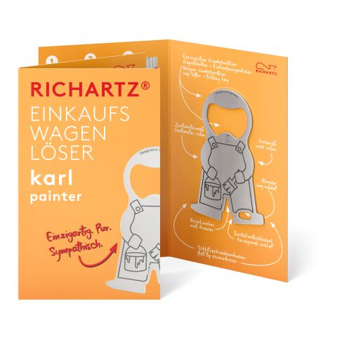 RICHARTZ® Einkaufswagenlöser Karl Painter silber | ohne Werbeanbringung | ohne Werbeanbringung | ohne Werbeanbringung
