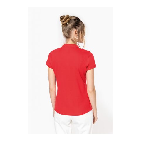 Damen Piqué Cotton Polo weiß | S