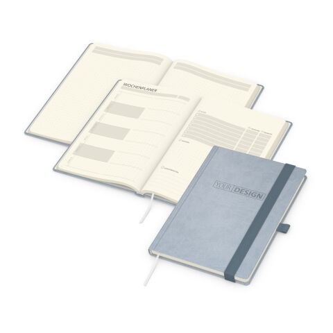 Notizbuch Hardcover orgaLine Mainbook Wochenplaner To-dos Prioritäten Ideen Petrol | DIN A5 | ohne Werbeanbringung | Cremefarben