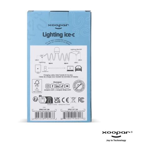 Xoopar GRS lighting ICE-C cable Blau Weiss | ohne Werbeanbringung | Nicht verfügbar | Nicht verfügbar | Nicht verfügbar