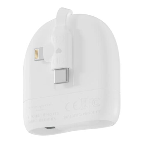 Xoopar ICE-R Einziehbares USB-C- und Lightning-Kabel 60 W 1 Meter Weiss
