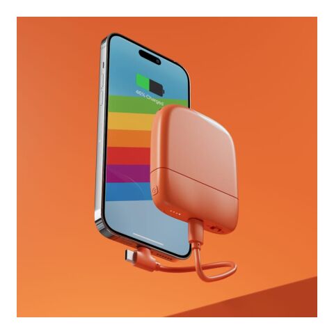 Xoopar ICE P Powerbank 5000mAh Orange | 1-farbiger Tampondruck | Vorderseite unten | 50 mm x 20 mm | Nicht verfügbar