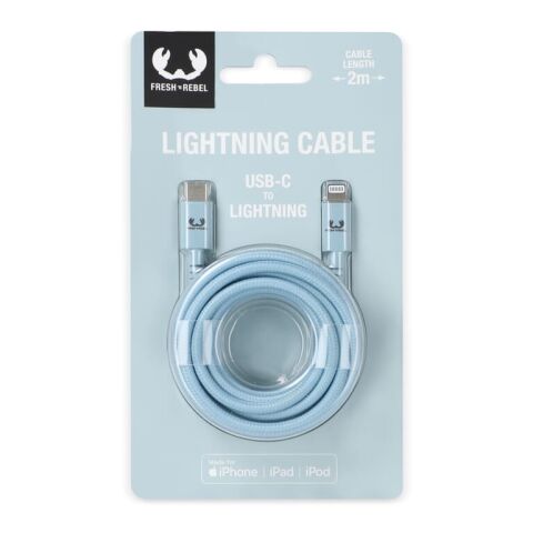 2ULC200 | Fresh &#039;n Rebel USB-C zu Apple Lightning Kabel 2.0m Pastellblau | ohne Werbeanbringung