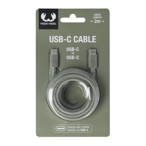 2UCC200 | Fresh &#039;Rebel USB-C Kabel 2.0m Dried Green | ohne Werbeanbringung