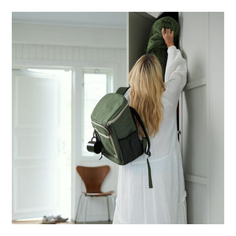 Sagaform City Kühlrucksack 21 Liter Grün | Digital Transferdruck | Oberkante, Lasche | 160 mm x 160 mm | Nicht verfügbar