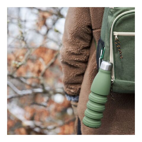 Sagaform Stig faltbare Flasche 550 ml Grün | ohne Werbeanbringung | Nicht verfügbar | Nicht verfügbar | Nicht verfügbar