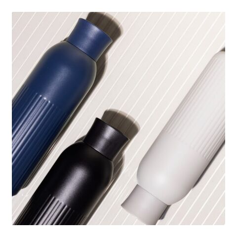 Sagaform Tekla Push Stahlisolierflasche mit Druckverschluss (recycelt) 500 ml Schwarz | ohne Werbeanbringung | Nicht verfügbar | Nicht verfügbar