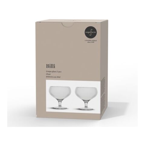 Billi Coupé-Glas 300 ml 2er-Set Transparent | ohne Werbeanbringung