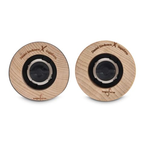 Sagaform "Gurken" Salz- und Pfeffermühle Set klein, 15 cm Schwarz | Gravur | auf Mühle 1 oben | 40 mm x 45 mm