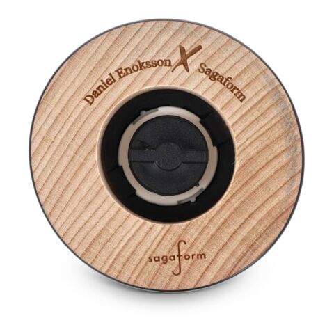 Sagaform "Gurken" Salz- oder Pfeffermühle medium, 20,5 cm Schwarz | Gravur | Mühle 1 unten | 40 mm x 105 mm