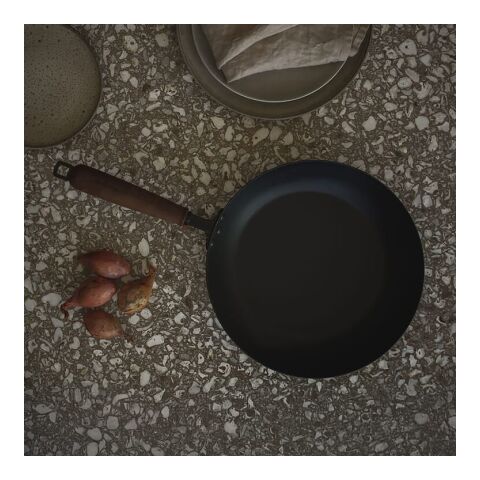 Orrefors Jernverk Geschmiedete Bratpfanne BlackSmith Serie Schwarz | Gravur | Henkel | 75 mm x 15 mm