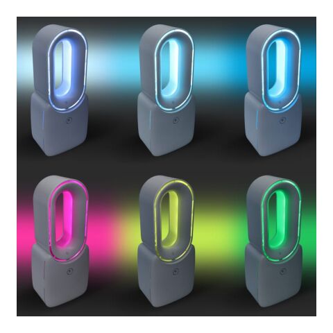 inSideOut Brislux – Rotorloser Softwind-Ventilator mit LED-Licht Weiss