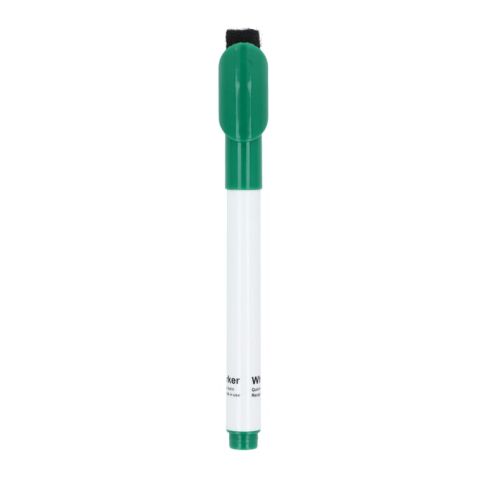 Whiteboard-Marker mit Magnet und Wischer Grün | ohne Werbeanbringung | Nicht verfügbar | Nicht verfügbar