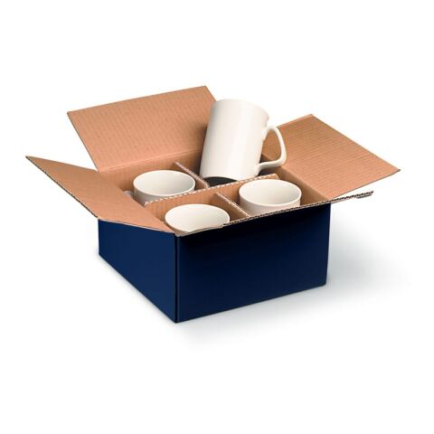 Verpackung für 4 Tassen Dunkelblau | ohne Werbeanbringung