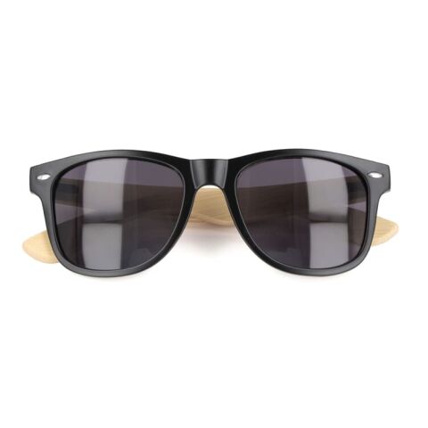 Justin RPC-Sonnenbrille mit Bambus UV400 schwarz | 1-farbiger Tampondruck | 1 cm vom rechten Scharnier | 50 mm x 8 mm | Nicht verfügbar