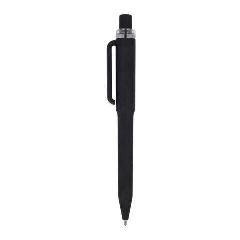 Ozzy-Stift mit Soft-Touch schwarz | 3D Digitaldruck | 90° vom Clip | 42 mm x 8 mm