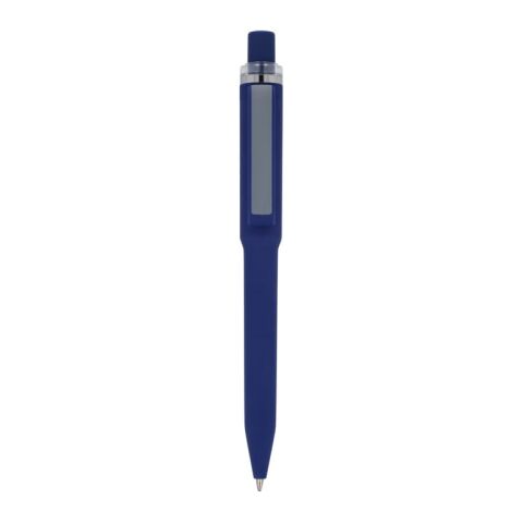 Ozzy-Stift mit Soft-Touch Dunkelblau | 3D Digitaldruck | 90° vom Clip | 42 mm x 8 mm
