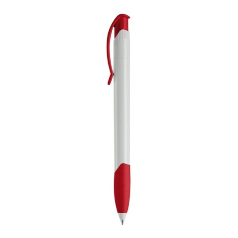 Kugelschreiber Apollo Hardcolour Weiss-Rot Weiß | 1-farbiger Siebdruck | in Verlängerung vom Clip | 40 mm x 25 mm | Nicht verfügbar