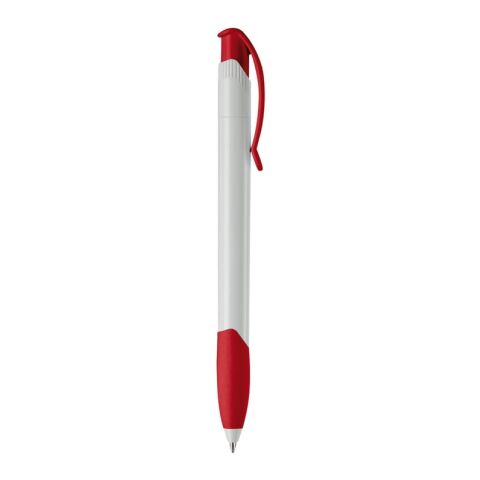 Kugelschreiber Apollo Hardcolour Weiss-Rot Weiß | 1-farbiger Siebdruck | in Verlängerung vom Clip | 40 mm x 25 mm | Nicht verfügbar