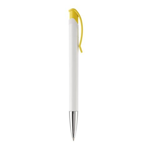 KS Apollo Metall Tip HC Weiss-Gelb | 1-farbiger Tampondruck | Clip | 25 mm x 6 mm | Nicht verfügbar