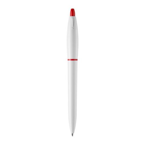 Kugelschreiber S! hardcolour Weiss-Rot Weiß | 1-farbiger Tampondruck | Clip | 30 mm x 5 mm | Nicht verfügbar