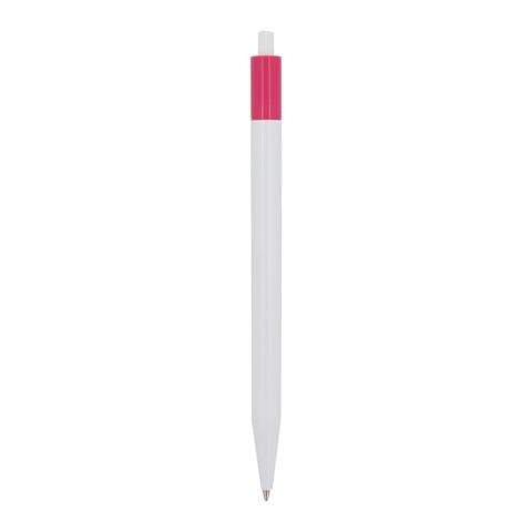 Kugelschreiber Kuma Hardcolour Weiss-Rosa | 1-farbiger Siebdruck | in Verlängerung vom Clip | 45 mm x 25 mm | Nicht verfügbar