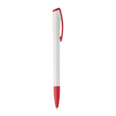 Kugelschreiber Deniro Hardcolour Weiss-Rot Weiß | 1-farbiger Siebdruck | 180° vom Clip | 45 mm x 25 mm | Nicht verfügbar