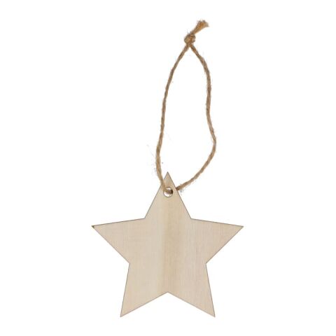 Sternförmiges Weihnachtsornament aus Holz Natur | ohne Werbeanbringung | Nicht verfügbar | Nicht verfügbar