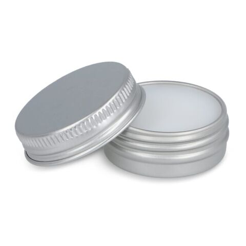Runde Lippenbalsam-Dose aus recyceltem Aluminium Silber | ohne Werbeanbringung | Nicht verfügbar | Nicht verfügbar