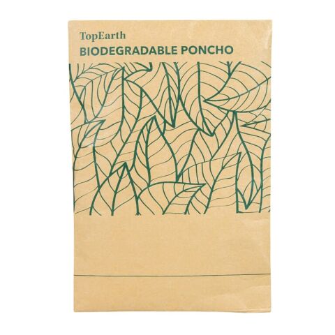 Biologisch abbaubarer Regenponcho Natur | 1-farbiger Digitaler Aufkleber | Tasche | 39 mm x 25 mm | Nicht verfügbar